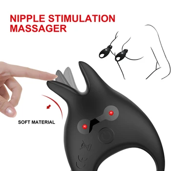 Vibrator Moški Penis Obroči Zamudo Izliv Penis z vibriranjem Petelin Obroč Klitorisa Erotična Odrasle Spolnih Igrač za Moške Moški Masturbator