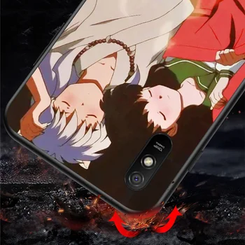Anime inuyasha Anti-Padec Primeru Telefon Za Xiaomi Redmi 10X 9C 9A 9 POJDI K20 8A 8 7A 7 S2 6A Pro 5G Črni Pokrov