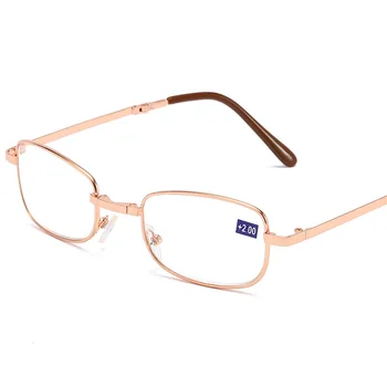 Ahora Moških Poslovnih Zložljive Obravnavi Očala Zlitine Presbyopia Očala Z Rjavimi Primeru +1.0+1.5+2.0+2.5+3.0+3.5+4.0 Unisex 125434