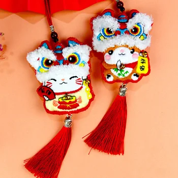 Kitajski Amulet DIY Vezenje Kit Car Obesek Risanka Navzkrižno Vboda Nastavite Needlework Ročno Vezenje Šivanje Obrti Dekor Darilo