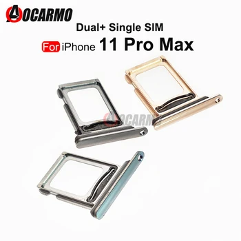 Aocarmo Za iPhone 11 Pro Max Dual Sim Kartico En Pladenj za Kartico SIM Reže Imetnik Nadomestni Deli 12570