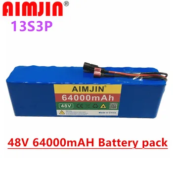 Električni skuter baterija 48V 18650 li-ion baterija, Akumulator BMS 13S3P baterija za polnjenje z visoko trenutno 18650 64Ah 126146