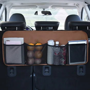 Auto Tkiva Škatle Nalaganje Tidying Trunk Backseat Polje Multi Žep Avto Organizator Notranja Oprema Sedež Nazaj Vrečko Za Shranjevanje Neto