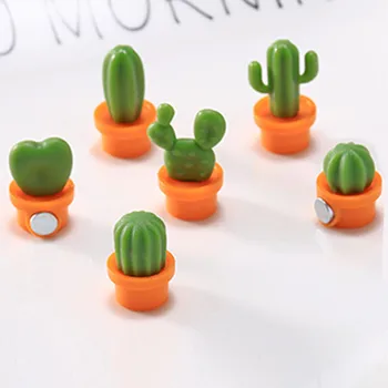 6pcs Hladilnik Sporočilo Nalepke Kaktus Sporočilo Post Srčkan Sočna Magnet Gumb Domači Kuhinji Kaktus наклейки на стену