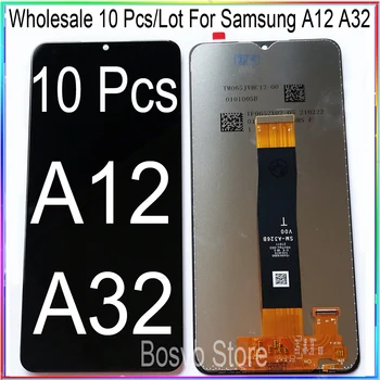 Debelo 10 Kos/Veliko za Samsung A12 SM-A12F A125F Lcd zaslon na dotik z okvirjem skupščine A32 5G A326 SM-A326B