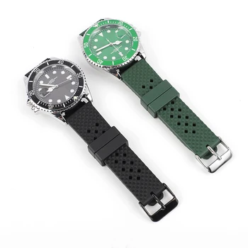 Novo Fluor Kavčuk Watch Trak Tri Dimenzionalni Satja Design Hitro Sprostitev Watchband Watch Pribor Za 18 mm 20 mm 22 mm