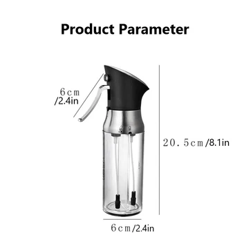 Dva-v-enem Push-tip Olja Steklenico Prah-dokazilo Neprepustnih Olje Pot Kuhinja Merjenje Olja Pot ABS+PC Spray Lahko Domači Kuhinjski Pribor