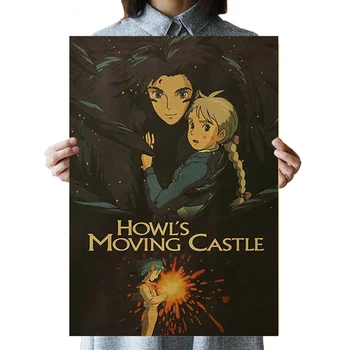 Znani Filmski Priljubljen Klasični Japonski Anime Doma Dekor Retro Poster Tiskanje Kraft papir, Kraft Papir Wall Art Doma estetske Dekor 50.5x35cm