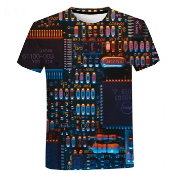 Moške Kratke Oplaščeni T-Shirt Moda Priložnostne 3D Tisk T-Shirt Ulica, Hip-Hop, Udobna Oblačila Novih Izdelkov 2021 131055