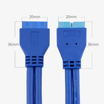 50 cm 5Gbps USB Podaljšek USB3.0 20Pin Ženski USB 3.0, 20 Pin Moški Kabel Podaljšek Motherboard Mainboard Kabel Podaljšek