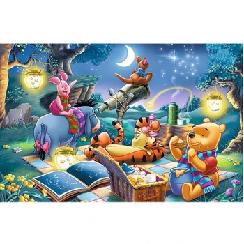 DIY Disney Diamond Slikarstvo Risanka Winnie The Pooh in Tigger Svetu Vezenje Celoten Kvadratni Prečni Šiv Nosorogovo Mozaik