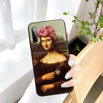 Smešno Mona Lisa Črna Silikonski Primeru Mobilni Telefon Pokrovček Za Samsung Galaxy S9 S10 S20 S21 S30 Plus Ultra S10e S7 S8 131519