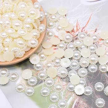 100 kozarcev Imitacije Pearl Svoboden Kroglice Nakit DIY Smolo Biseri Nonporous Kroglice Ročno izdelan Za Zapestnico Nakit Dodatki