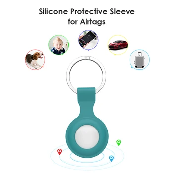 Keychain Kože Cover za Apple Airtags Lokator Silikonska Zaščitna torbica Anti-Izgubljene Naprave Pribor za Brezžični Tracker Zaščitnik