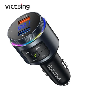 VictSing BH442 5.0 Bluetooth, FM Oddajnik, za Avtomobil Velike Obroč Gumb Auto Frekvenca Iskanje Bluetooth Adapter Predvajalnik Glasbe/Komplet