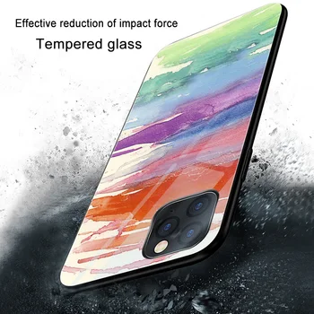 Barva Barvanje Primeru Za iPhone 12 Pro Kritje Za iPhone 11 12 Max Pro mini XS Max X 8 7 SE 2020 6s Plus XR Stekla Telefon Primerih Capa 132574