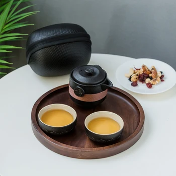 Jedrnato Kitajski Kung Fu Čaj, Set Keramičnih Prenosni Tea Cup Nastavite Na Prostem, Potovanja Čaj Gaiwan, Skodelice Čaja Obred Fine Tea Cup Darila
