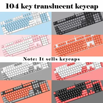 OEM Visoke Mehanske Tipkovnice Dodatki Barva, ABS prosojno Keycaps 87/104/108 Tipke Standard po Meri Keycaps