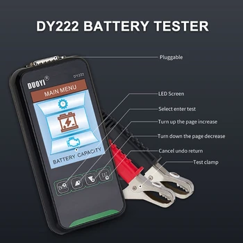 Akumulator Zmogljivost Notranje Preskus Odpornosti 12V24V Baterije Analyzer 2000CCA ob zagonu Polnjenje Test Detektor DY222 M4YD