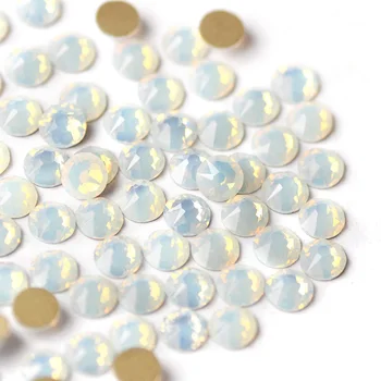 YANRUO Vseh Velikosti Crystal White Opal 8 Big + 8Small Okrasnih Steklenih Kamni Nohtov Oblačila Za Needlework DIY Obrti Dekor Gems