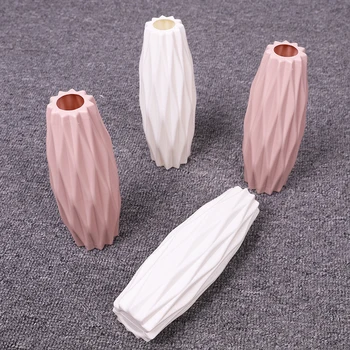 Origami Plastičnih Vaza Mlečno Belo Imitacije Keramični Cvetlični Lonec Cvetlični Košarico Cvet Vazo Dekoracijo Doma Nordijska Dekoracijo 3