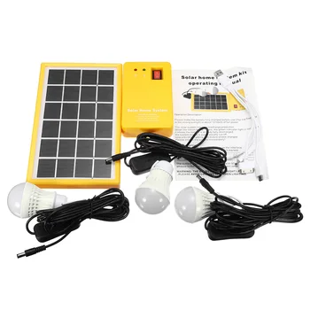 3Bulbs Sončne Luči&Sončne Energije Plošči Nastavljiv Sončne Svetilke enerator Kit Notranja/Zunanja USB Polnilnik za Polnjenje Sončne Svetilke, Kompleti
