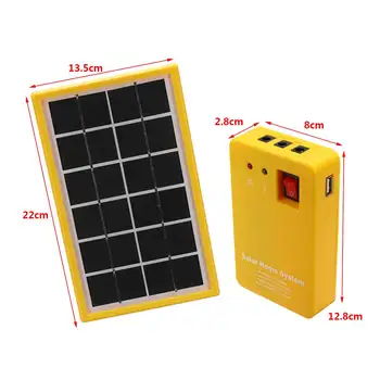 3Bulbs Sončne Luči&Sončne Energije Plošči Nastavljiv Sončne Svetilke enerator Kit Notranja/Zunanja USB Polnilnik za Polnjenje Sončne Svetilke, Kompleti