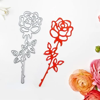 Elegantno En Rose Ogljikovega Jekla za Rezanje Umre DIY Scrapbooking Foto Album Okrasni Papir, Kartice, Izdelava Šablon