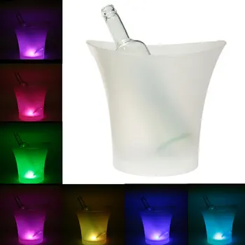 7 Barvni LED Novo 5L Nepremočljiva Plastika LED Led Vedro Barve, Barih, nočnih klubih, LED zasveti Šampanjec, Pivo Vedro Barih Zvečer osebo