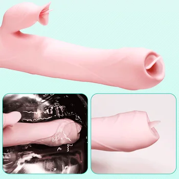 Samodejno Teleskopsko Dildo, Vibrator G-Spot Rabbit Vibrator za Klitoris Stimulator Ogrevanje Vibrador Palico Massager Sex Igrače za Ženske