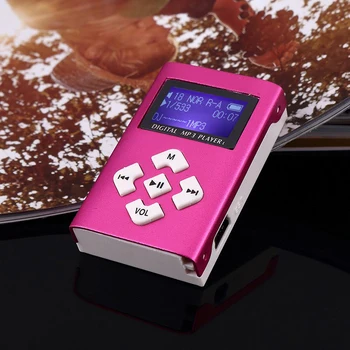 Majhen Prenosni Predvajalnik Glasbe MP3, Kovinski Material Mini LCD Zaslon za Šport Walkman Podpira TF Card Reader Priročen Za Vsakodnevno Uporabo