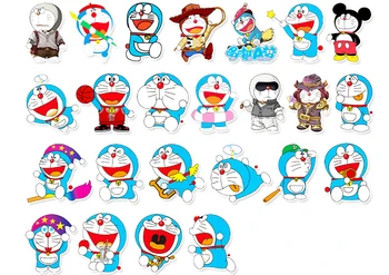 10/30/52Pcs/Set Anime Doraemon Grafiti DIY Avto, Kolo Potovalne Prtljage Telefon Kitara Nepremočljiva PVC Kul Nalepke za Otrok
