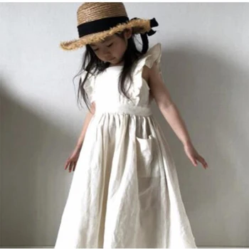 2021 Poletje Nove Blagovne Znamke Baby Dekleta Obleke Korejski Japonskem Slogu, Otroci, Dekleta, Obleko Vzročno Princesa Obleko Ruffles Otroci Dekle Oblačila