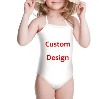 Kawaii Girls Poletje Plažo 3D Prilagajanje Design Otroci Kopalke Bikini Komplet Otrok Kopel Kopalke za Dojenčka Dekleta