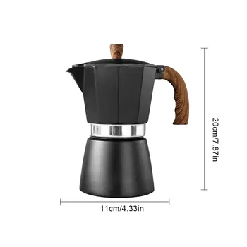 150/300 ML Praktično Aluminija aparat za Kavo Moka Kava Lonec Espresso Percolator Pot, Primerna Za Električne Peči Plinske Peči