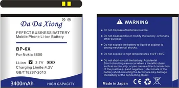 Da Da Xiong 3400mAh BP-6X Li-ion Baterijo Telefona Nokia 8800 8860 8800 Sirocco N73i