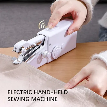 Prenosni Mini Strani Šivalni Stroj Električni Šiv Gospodinjski Akumulatorski Needlework Nastavitev za Hitra Popravila DIY Oblačila Stitchin