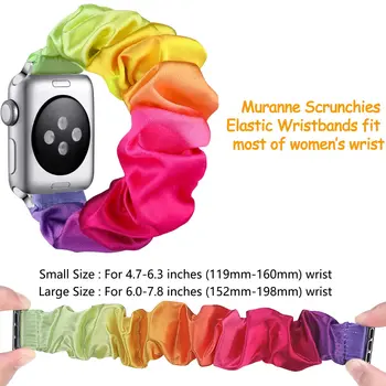 Scrunchie Trak Za Apple watch trak 40 mm 44 42mm 38 mm 42 mm Najlon, Elastična zapestnica Solo Zanke iWatch serije 6 5 4 3 se band