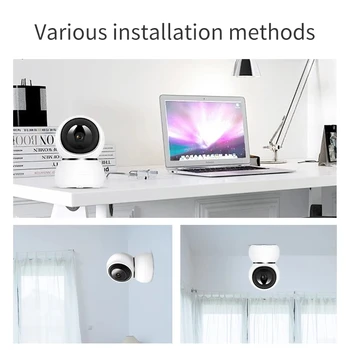 HD1080P IP Kamera, WiFi 360 PTZ Varnostne Kamere Brezžično CCTV Mini Kamero Nadzora Notranji IR Nočno Vizijo P2P Baby Monitor