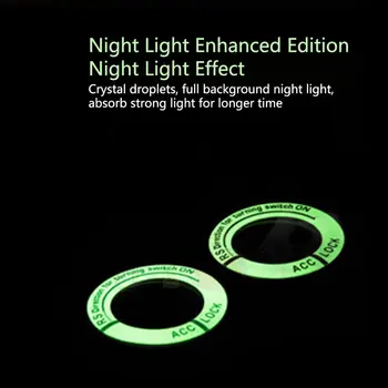 3D Gel za Sijaj Key Ring Nalepke Svetlobna Vžiga Preklopite Pokrov Avto Styling Krog Svetlobe Dekoracijo Univerzalno Za Auto motorno kolo