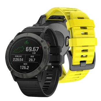 26 22 MM Silikonski Hitro Sprostitev Watchband Trak za Garmin Fenix 6X Pro Watch Easyfit Zapestje Trak, Trak Za Fenix 6 Pro Watch