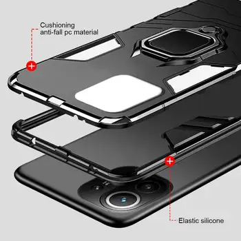 Luksuzni Shockproof Flip Telefon Primerih Za Xiaomi Mi 11 10T Pro T10 Lite Primeru 6D Majhen Kovinski Zadnji Pokrov Xiomi Poco M3 X3 NFC Oklep