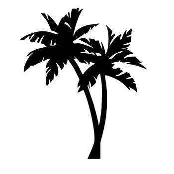 Palm Tree Tropskih Umetnosti Odbijača Dekor Avto Nalepke Avtomobile, Motorna kolesa Zunanjost Dodatki, Vinilne Nalepke,19 cm*16 cm