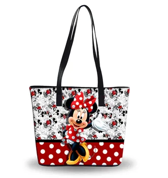 Disney nova Risanka Mickey mini miške Ramo torbe, Ženske Tote Velike Zmogljivosti torba nepremočljiva torba lady modne torbice potovalna torba 14060
