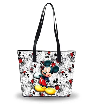 Disney nova Risanka Mickey mini miške Ramo torbe, Ženske Tote Velike Zmogljivosti torba nepremočljiva torba lady modne torbice potovalna torba
