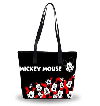 Disney nova Risanka Mickey mini miške Ramo torbe, Ženske Tote Velike Zmogljivosti torba nepremočljiva torba lady modne torbice potovalna torba