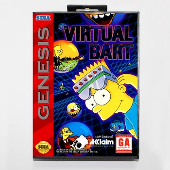 Virtualni Bart 16-bitno MD Igra Kartice Za Sega Mega Drive/ Geneza z Drobno Polje