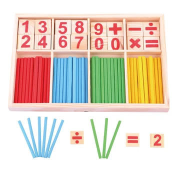 Otrok Lesene Izobraževalne Igrače, Digitalni Palico Montessori Učno Pomoč Montessori Matematike Razsvetljenje Igrača za Otroka Darilo 140984