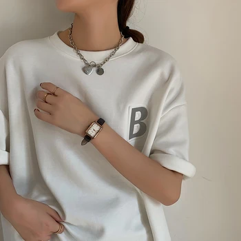 Yedinas 2021 Poletje Bombaž Majica s kratkimi rokavi Ženske Bele Prevelike majice Razmislek Pismo Natisnjeno Japonski Slog Harajuku Svoboden Tshirt