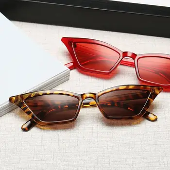 Moda za Ženske Letnik Mačka Oči, sončna Očala Majhen Okvir UV400 Sonce Odtenki Očala Ulica Očala Luksuzni Trendi sončna Očala